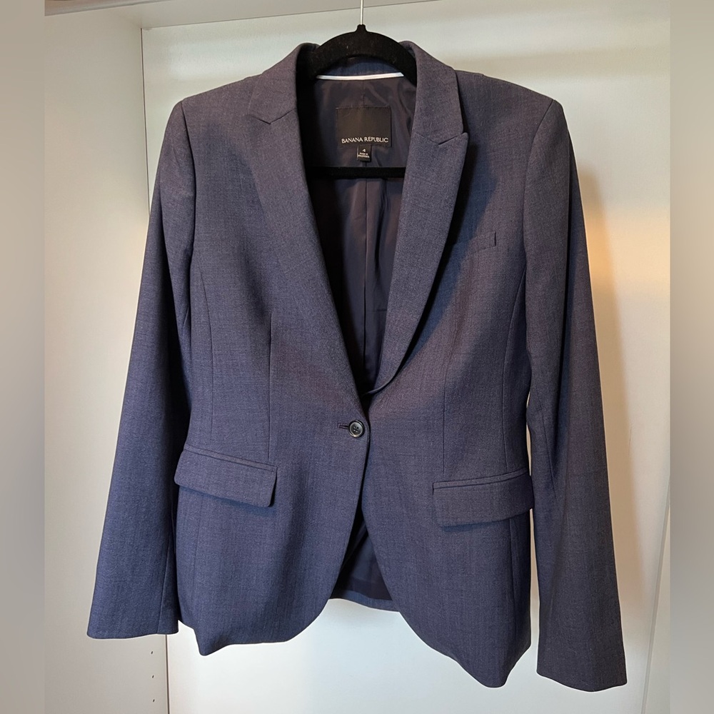 Banana Republic Navy Suit Jacket Size 4